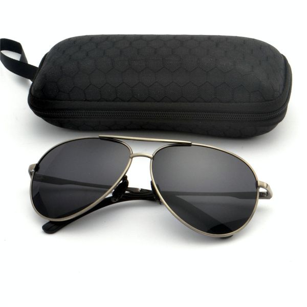 

new hd metal alloy pilot sunglasses men polarized 2020 driving sun glasses eyewear male goggle sunglasses with box fml, White;black