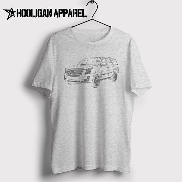

new summer fashion simple short-sleeved cotton t-shirt classic american car fans escalade suv 2016 inspired car bulk t shirts