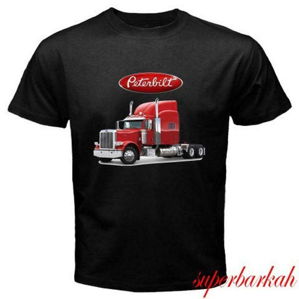 

new peterbilt truck trucker mens black size s-3xl usa size t-shirt en1