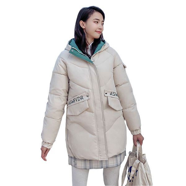 

women's down & parkas hooded winter coat jacket student thick heavy warm casaco feminino abrigos mujer invierno cotton padded wadded 12, Black