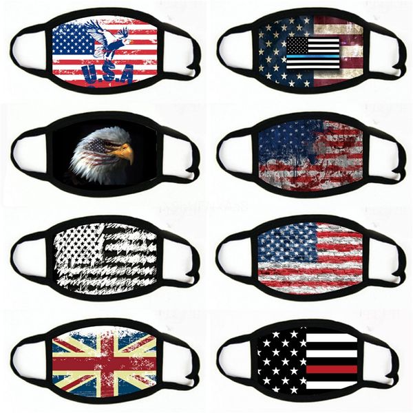

american flag masks digital printing magic face scarf multi functional outdoor mask neck band headband designer masks#958, Black