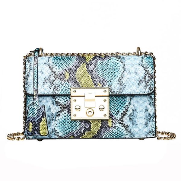 

serpentine chain round crossbody bags for women handbags printed small pu leather shoulder bag female snake messenger bag #yl5