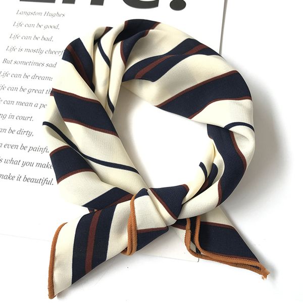 

scarves silk scarf women 50*50 the 2021 small high soft squares decorative multi-functional head ladies fashion, Blue;gray