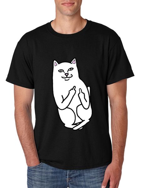 

new men's t shirt middle finger cat funny humor tshirt summer men's fashion tee,comfortable t shirt,casual short sleeve tee
