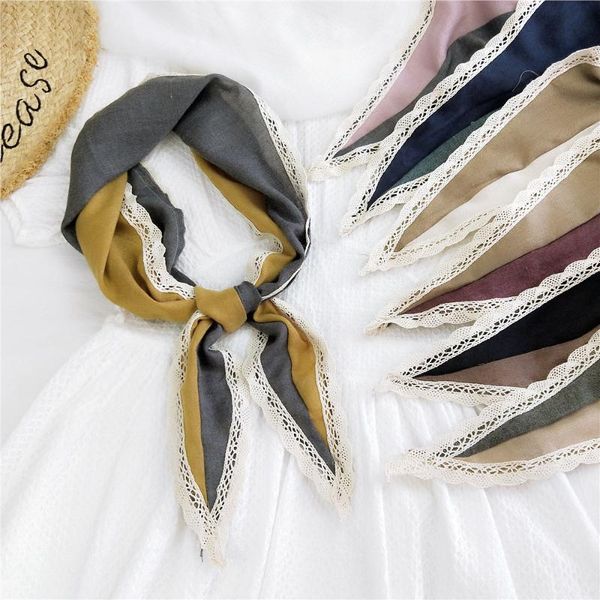 

цветные хлопок и лен шелковые шарфы длинный шарф оголовье женщина декоративный пояс волос полоса связали мешок ленты стримеров sj273, Blue;gray