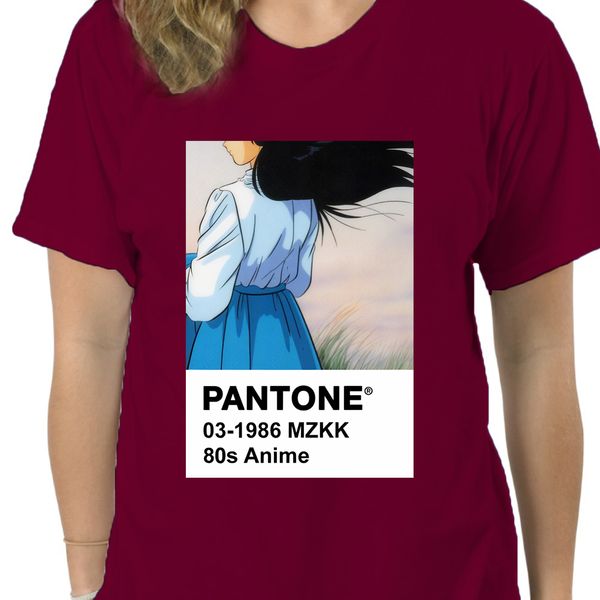 

men tshirt pantone 80s anime t shirt women t-shirt tees 0818e