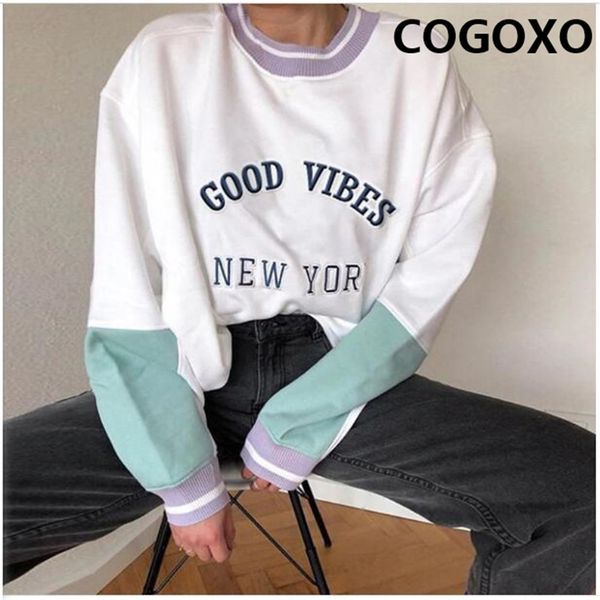 

street fashion autumn 2020 women/girl o-neck letter printing long sleeve sweatshirt harajuku hip hop casual loose sweatshirt 0916, Black