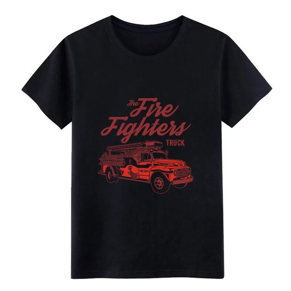 

men's the fire fighters truck design t shirt knitted cotton s-xxxl vintage famous comical spring autumn leisure shirt