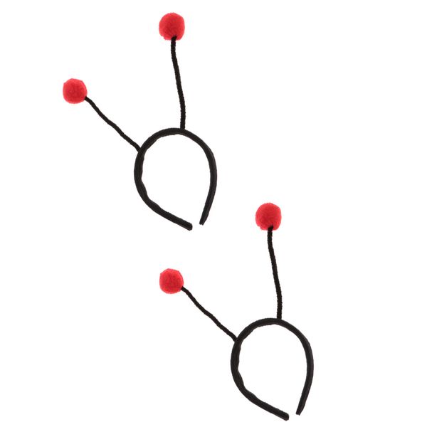 

2pieces девочка kid насекомое антенна оголовье шмель ant чужеродного костюм красного, Slivery;white