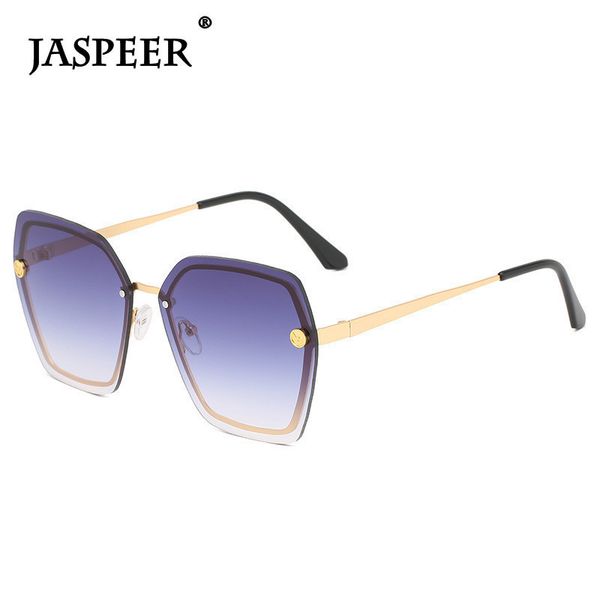 

sunglasses jaspeer classical polygon rimless women retro gradient fashion frameless uv400 shades vintage sun glasses men, White;black
