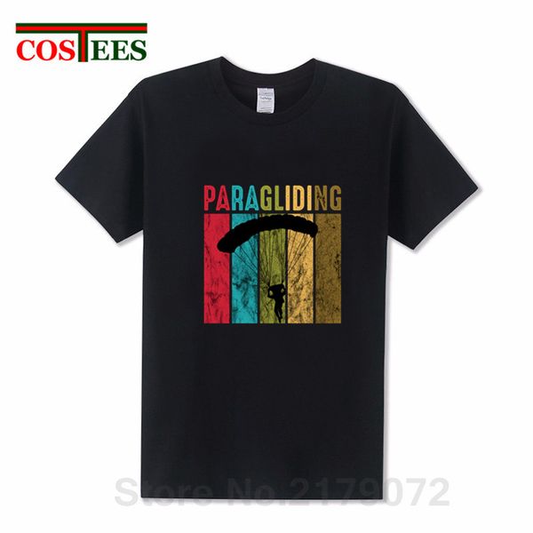 

2019 горячие продажи skydiving вентиляторы tops tee ретро skydiver футболка ьотте vintage параплан майка мужчин born на небе футболочку