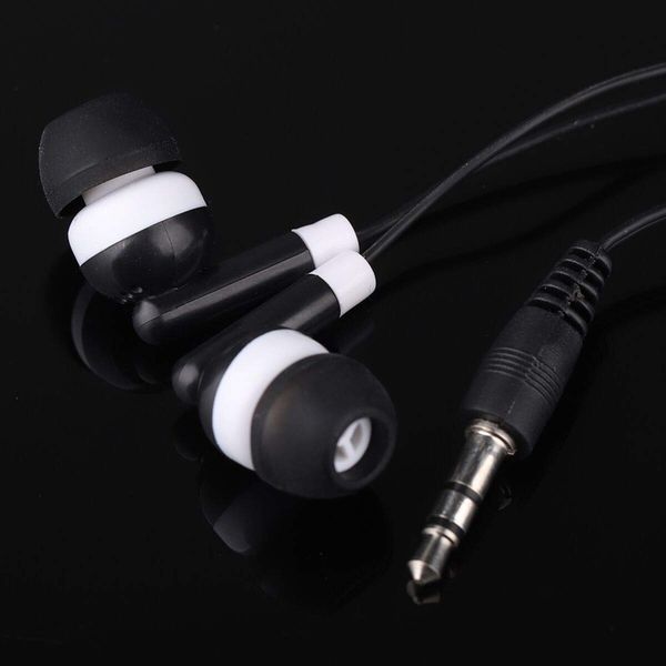 

3.5mm audio disposable black colorful in-ear earbuds earphone for universal headphones mp3 mp4 dhl free