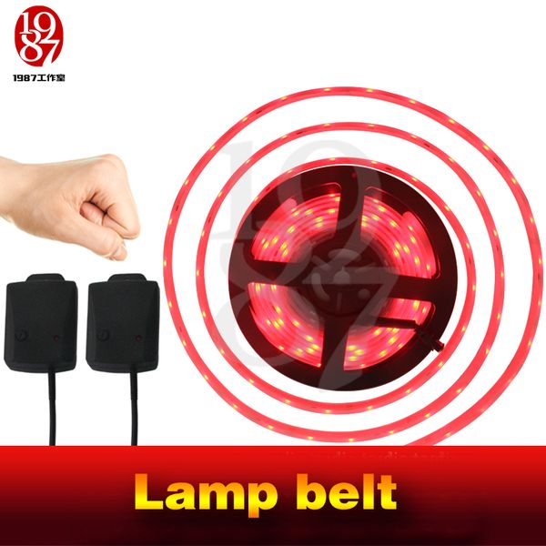 

alarm systems knocking led strip prop room escape props vbiration sensor to light up the lamp unlock takagism game real life
