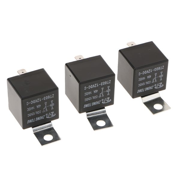 

3 pieces dc 12v 40a 5-pin spdt electrical relays automative relay