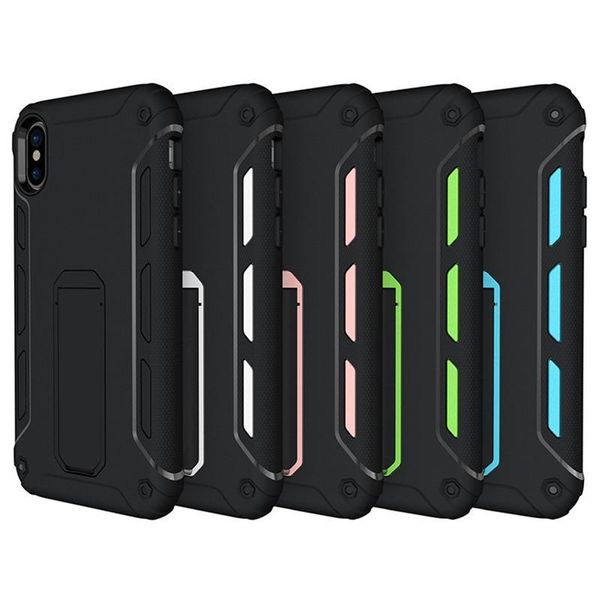 

for iphone xs case armor hybrid soft tpu hard pc back cover with kickstand for iphone xr