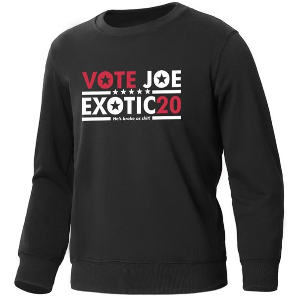 

tiger king joe exotic for president korean hipster jumper crewneck pullovers men sweatshirt sportwear hoddies streetwear, Black