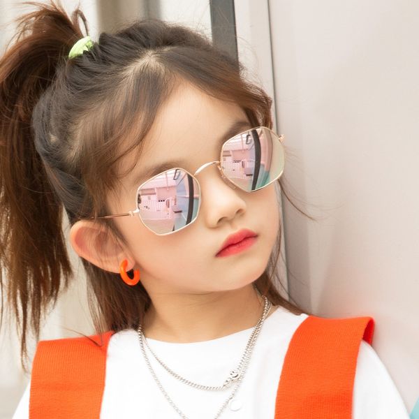

new children's prince mirror color film glasses fashion kid sunglasses manufacturer 514 street snap square sunglasses, White;black
