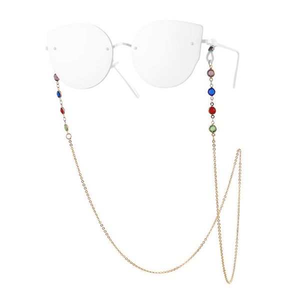 

75cm accessories decorative artificial crystal beads glasses chain alloy sunglasses lanyard daily colorful long reading fashion, Silver