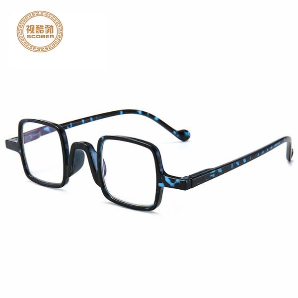

new retro box anti-blu-ray reading glasses fashion presbyopic glasses ultra-light portable reading women, White;black