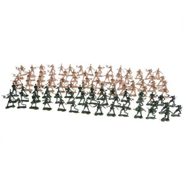 

100 x military army soldiers toy set, model figures for kids, pretend play educational toys