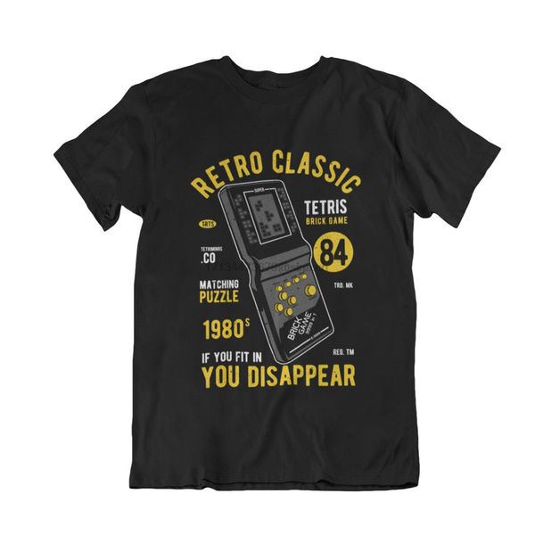 

новый тетрис кирпича игры black men t-shirt размер s-3xl