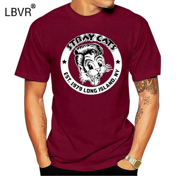 

stray cats men's established 1979 slim fit t-shirt black