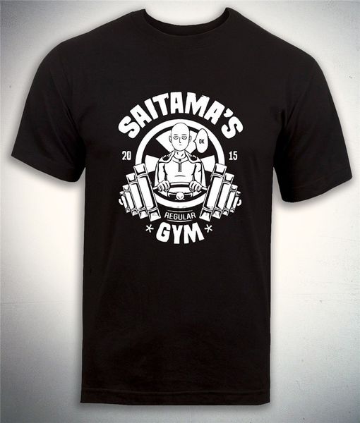

saitamas gym t shirt one punch man genos funny anime manga tee mens new funny tee shirt