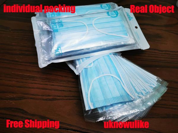 

masks layer package disposable face 3 individual masks air pollution dhl