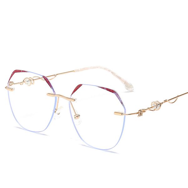 

sweet candy blue light blocking glasses colorful trendy gradient eye protection glasses stylish fashion round alloy light weight, White;black