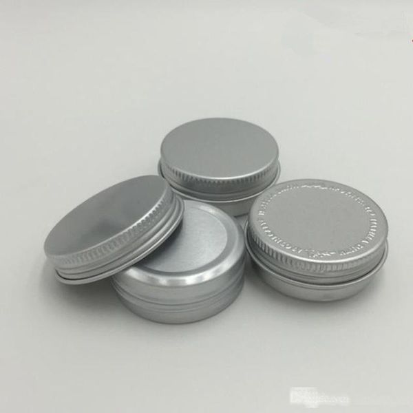 

1000pcs/lot 15g screw on lids aluminum jar, gram metal cream jar, silver aluminum case, metal cosmetic container