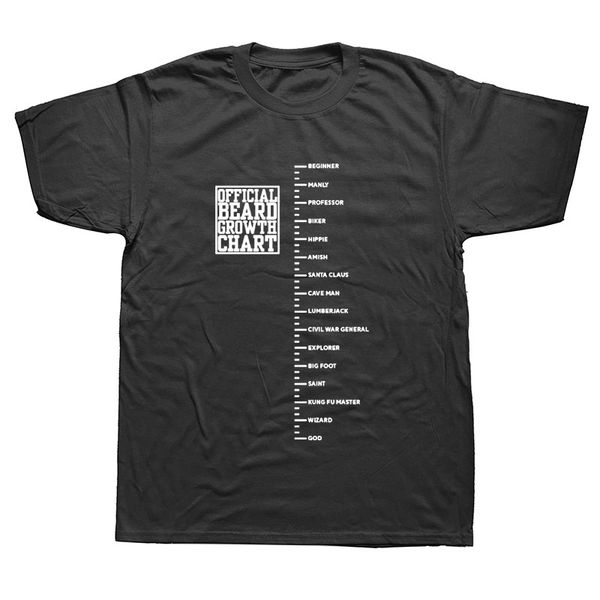 

novelty beard growth chart dad uncle t-shirt mens short sleeves oversized streetwear hip hop printed t shirts tees
