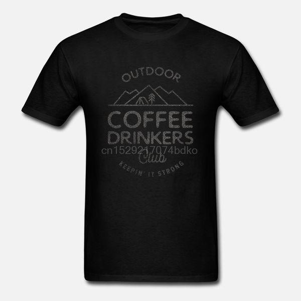 

printed men t shirt cotton tshirt o-neck short-sleeve women t-shirt outdoor coffee drinkers club