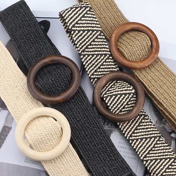 

belt women bohemian buckle wide waist belt dress decoration belts casual braided wide fashion cinturon mujer for relatives, Black;brown