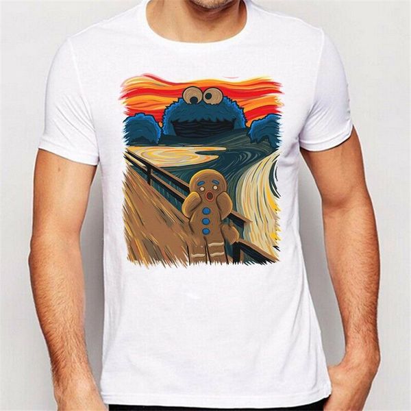 

забавный дизайн printed t shirt лето мужская мода классический tee shirt