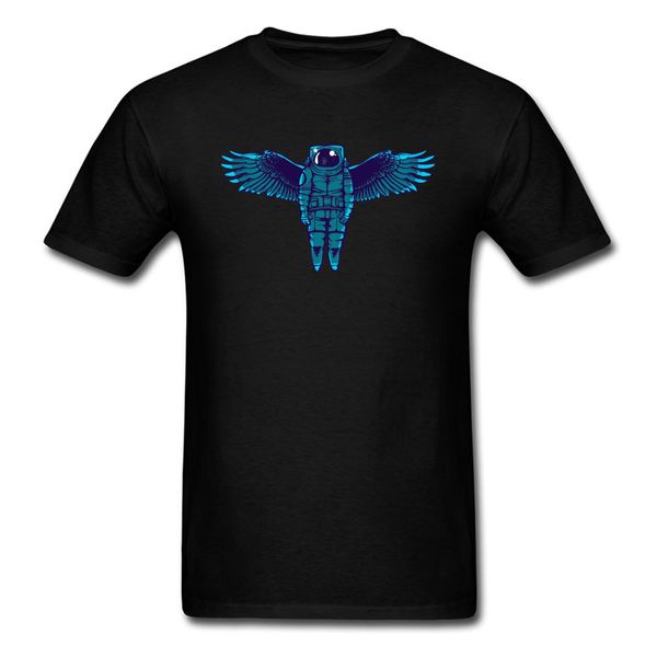 

black crew neck & tees galaxy backspace spaceman wings short sleeve printed on t-shirt brand new casual tshirts quality