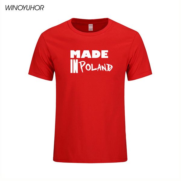 

made in poland letter print t shirt cotton summer casual short sleeve funny male brand clothing gift tee shirt