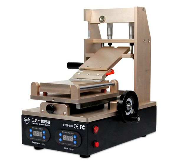 

tbk-318 3 in 1 vacuum lcd screen separator + preheater +oca glue polarizer removermobile phone lcd screen refurbish machine