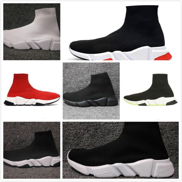 

2020 sock shoes speed trainer solid black white men women casual shoes new fashion women boots runner sneakers 36-45