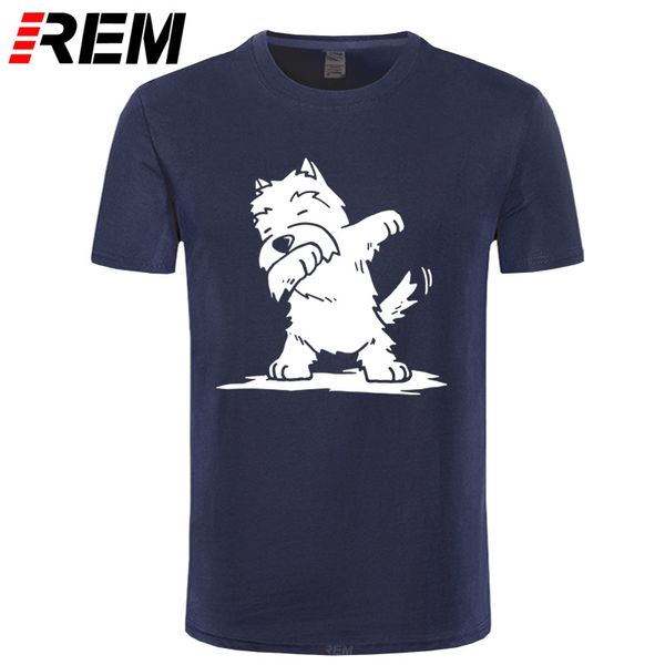 

westie t shirt funny dabbing west highland white terrier dog t-shirt male short sleeves tee shirt beach fun plus size tshirt