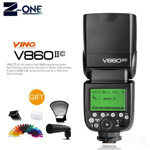 

godox ving v860ii v860ii-c/n/s/f/o e-ttl hss 1/8000 speedlite flash for dslr camera without vb-18 battery