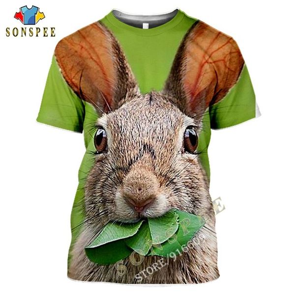 

hunting animal hare cute rabbit summer anime 3d print shirts kawaii oversized anime men clothing