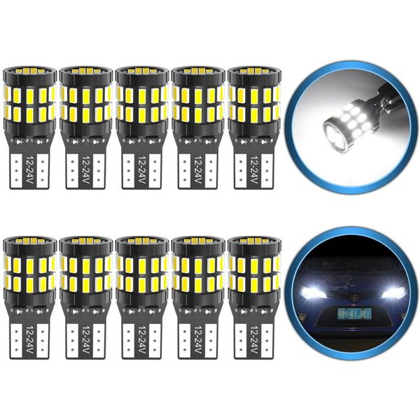 

10x t10 w5w led canbus bulbs 168 194 car parking lights for mondeo 3 4 focus fiesta fusion ranger c-max s-max kuga f150