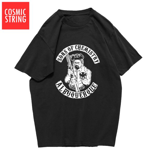 

cosmic string 100% cotton summer heisenberg men t shirt casual short sleeve tshirt o-neck t-shirt male tee shirts