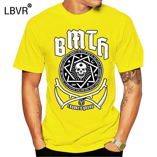 

funny men t shirt novelty tshirt women bring me the horizon crooked vintage t-shirt