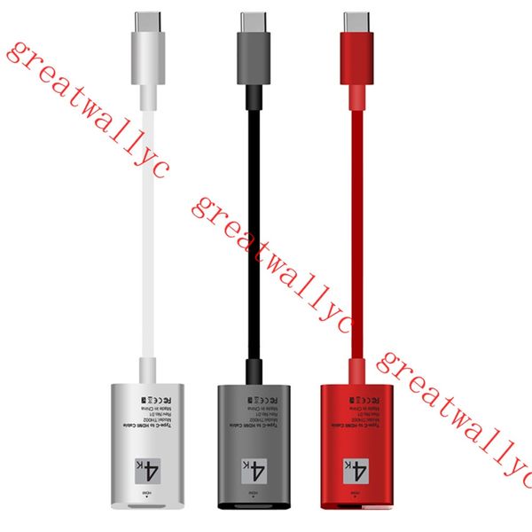 

4k type c to hdmi adapter 30hz usb 3.1 male to female hdmi hdtv cable for samsung s8 s9 macbook huawei mate 20
