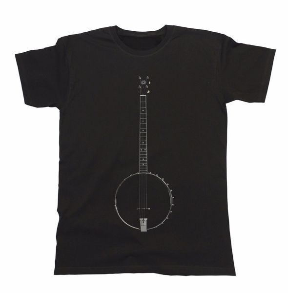 

100% cotton o-neck tee shirts banjo musician fit t-shirt mens & ladies music instrument festival funny t shirts