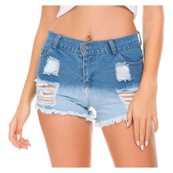 

preppy style denim shorts jeans women clothing summer clothes for women ripped jeans, Blue