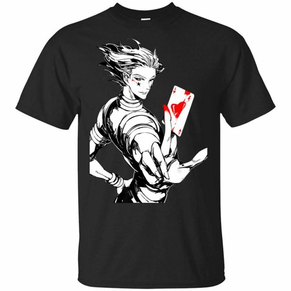 

хисока аниме - hunters art black, navy t-shirt печатные tee shirt