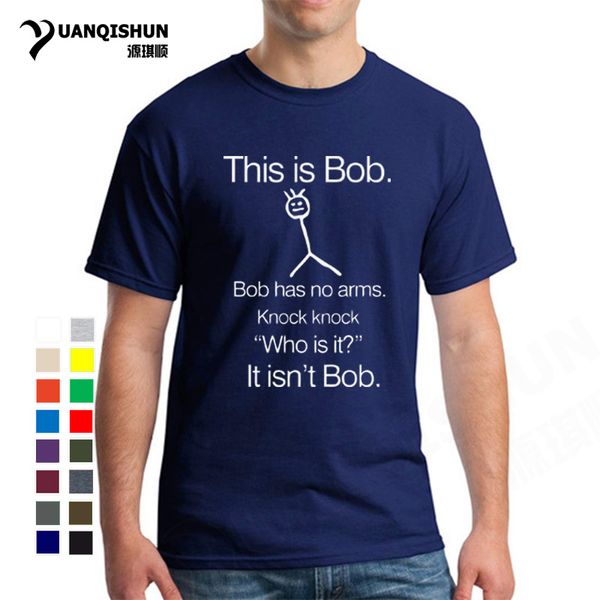 

this is bob knock knock funny joke t shirts men o neck short sleeve cotton mens t-shirt hiphop man boutique tees ing