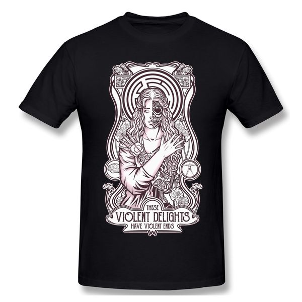 

violent delights t shirts summer short sleeve cotton westworld tv series t-shirt hipster ofertas o neck casual tshirt